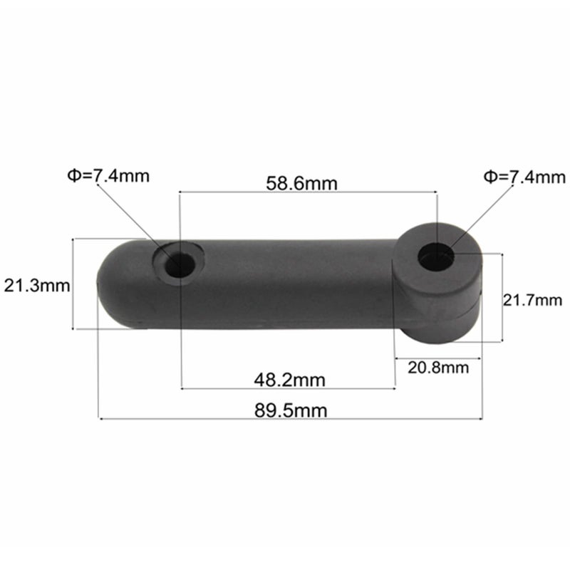 ODIER Steel Hitch and Flex Connector Set for Burley Bike Trailers and Other Similar Tow Arm Trailers (Flex for Round with Strap) - Image 3